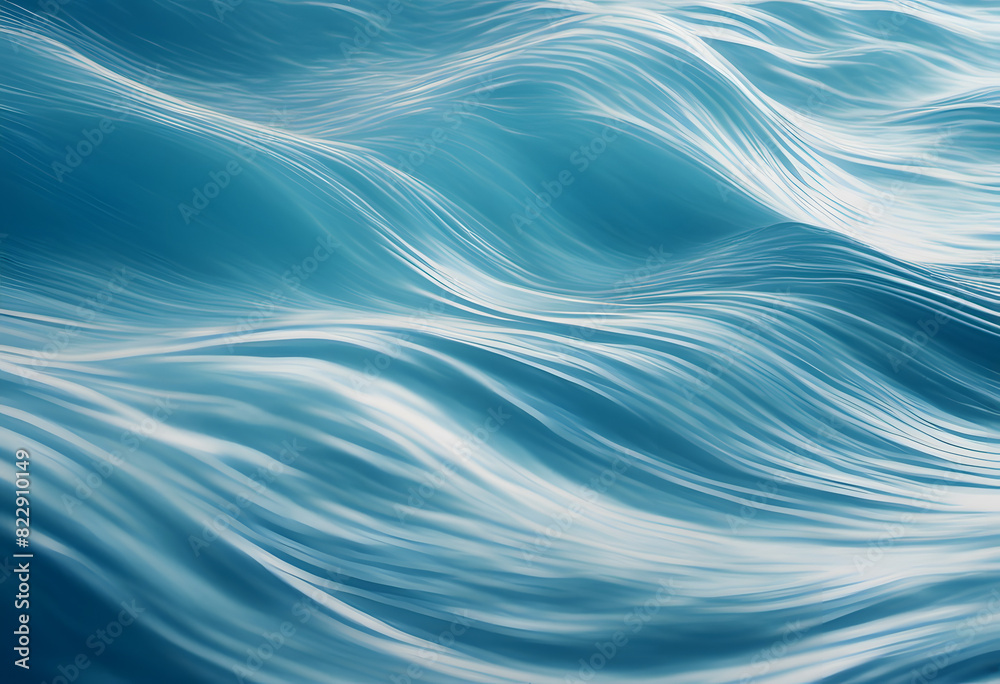 Abstract image of blue ocean waves with smooth, flowing lines and a sense of motion. Abstract image of blue ocean waves with smooth, flowing lines and a sense of motion.