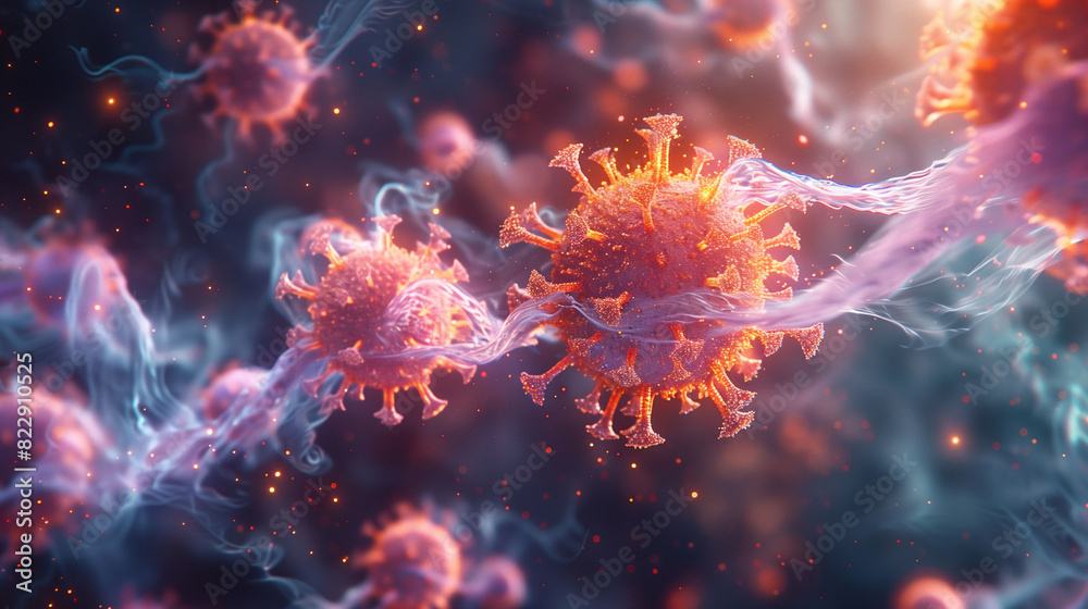 3d abstract virus close up background 3d abstract virus close up background