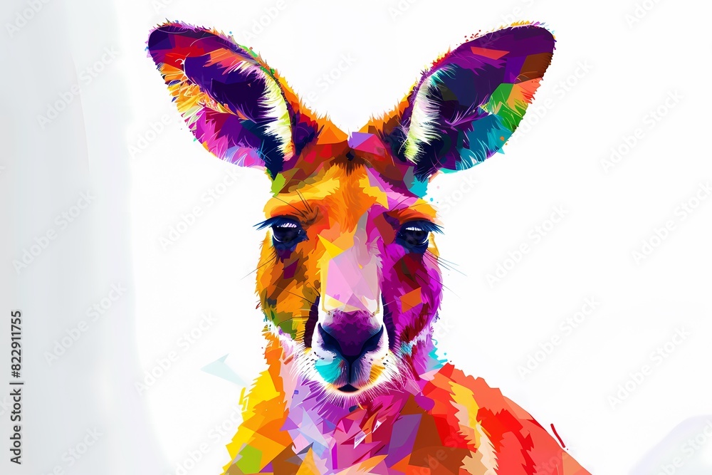 wpap pop art. illustration of a kangaroo