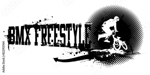 BMX Freestyle Banner Vector Illustration