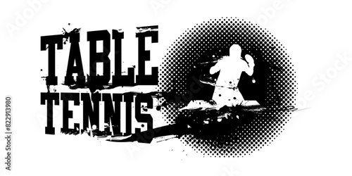 Table Tennis Pingpong Banner Vector Illustration