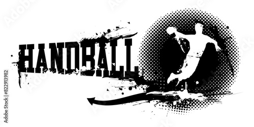 Handball Banner Vector Illustration