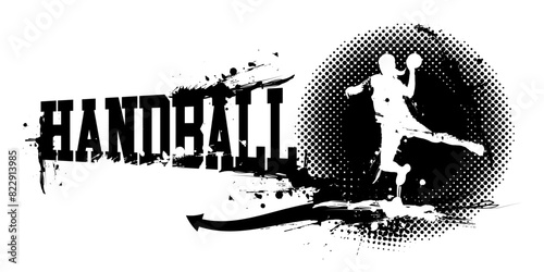 Handball Banner Vector Illustration
