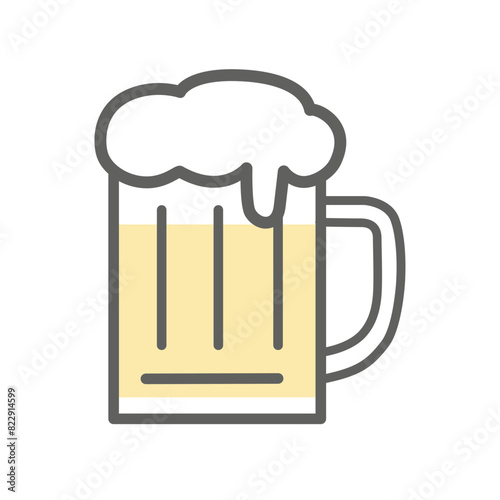 シンプルなビールのイラスト