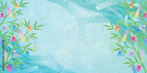 七夕　七夕飾り　和柄　背景