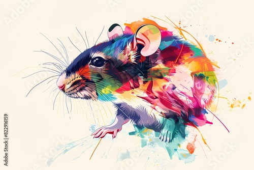 wpap pop art. illustration of a mouse © Yoshimura