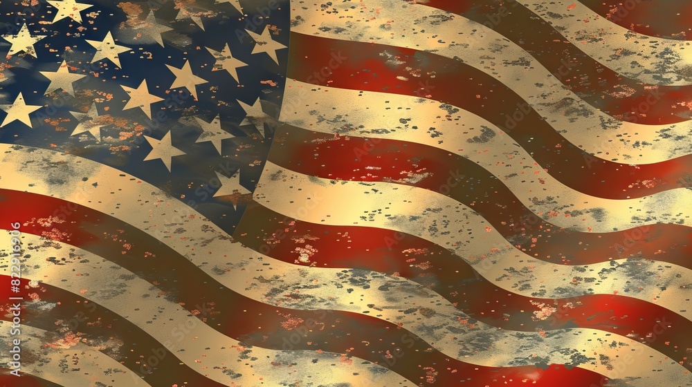 American flag waving backfround graphic. Background for Independence Day (United States) American flag waving backfround graphic. Background for Independence Day (United States)