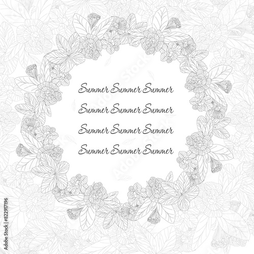 invitation frame on white background