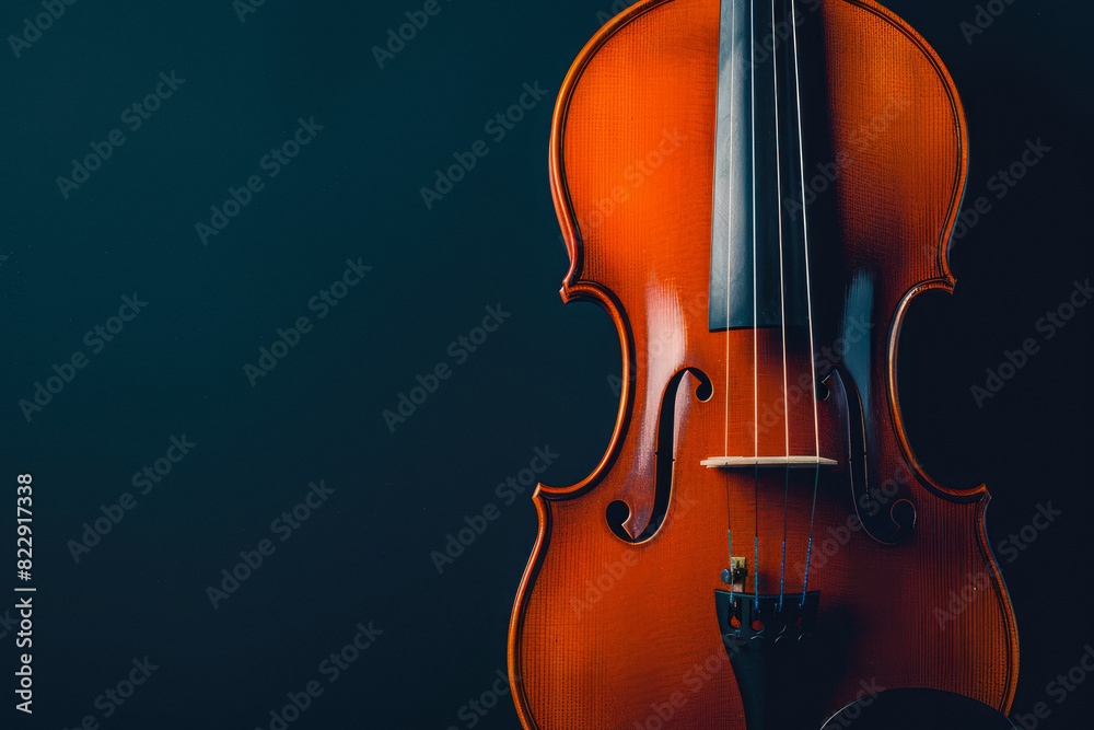 Classic Wooden Violin Closeup On Neutral Black Background Created Using Artificial Intelligence Classic Wooden Violin Closeup On Neutral Black Background Created Using Artificial Intelligence