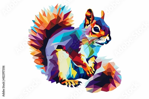 wpap pop art. illustration of a squirrel