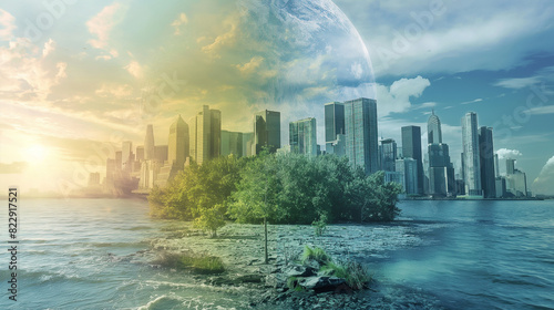 Climate change  and environment concept photo