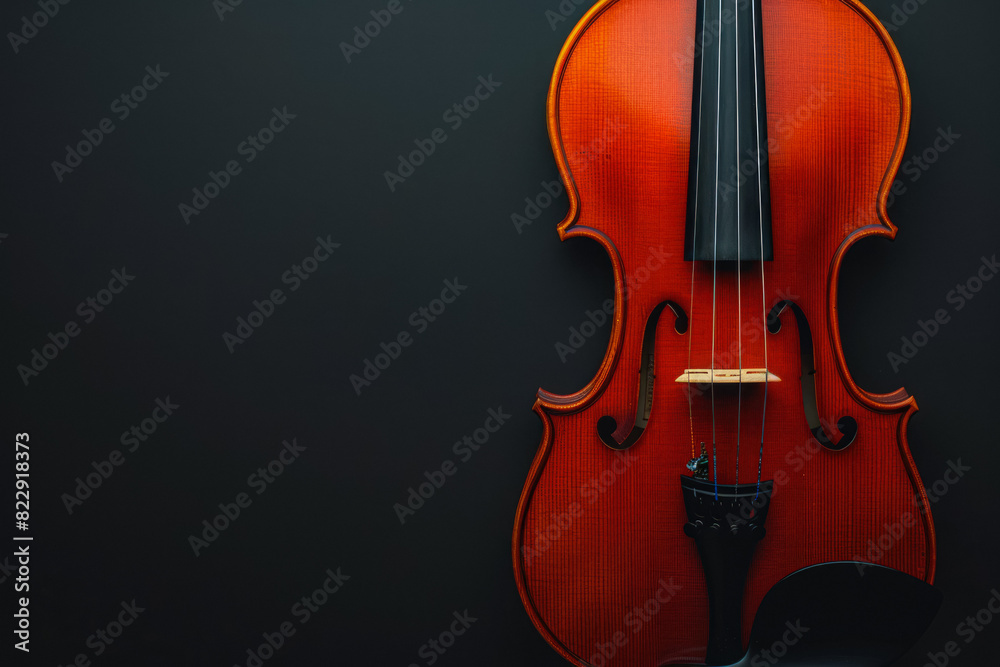 Classic Wooden Violin Closeup On Neutral Black Background Created Using Artificial Intelligence Classic Wooden Violin Closeup On Neutral Black Background Created Using Artificial Intelligence
