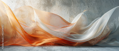 an elegant swirling silk as a background,3D