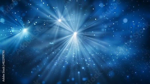 Abstract blue glow background with lights beam background