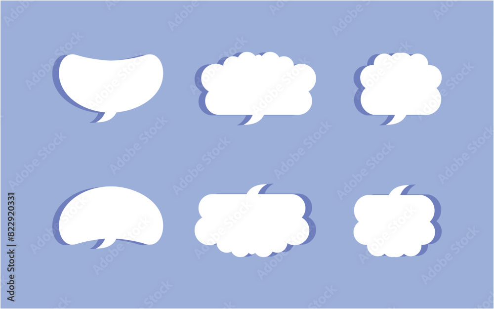 Speech bubble set of different style design Speech bubble set of different style design