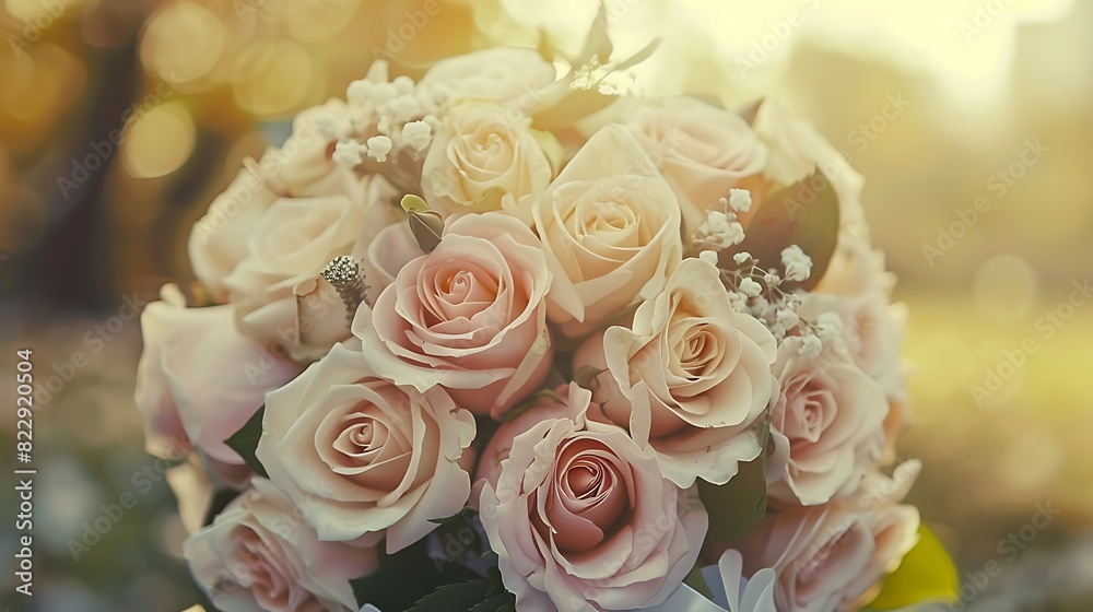 beautiful bridal bouquet of roses at a wedding party beautiful bridal bouquet of roses at a wedding party
