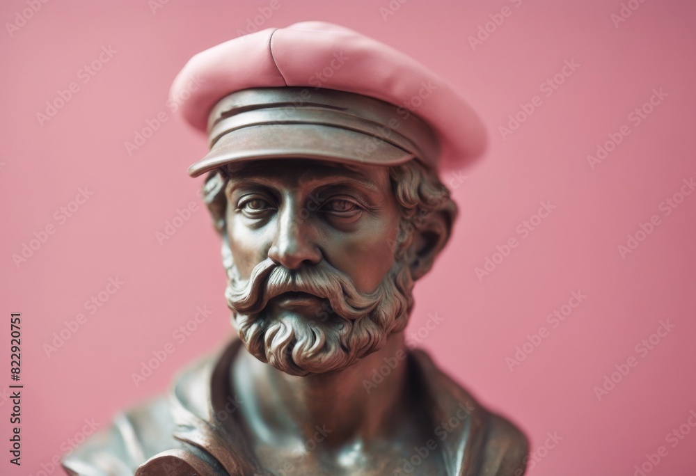 stylish imagination sportive modernity concept background look lifestyle antique hobby bust aring active art creativity vintage cap pink inspiration statue stylish imagination sportive modernity concept background look lifestyle antique hobby bust aring active art creativity vintage cap pink inspiration statue
