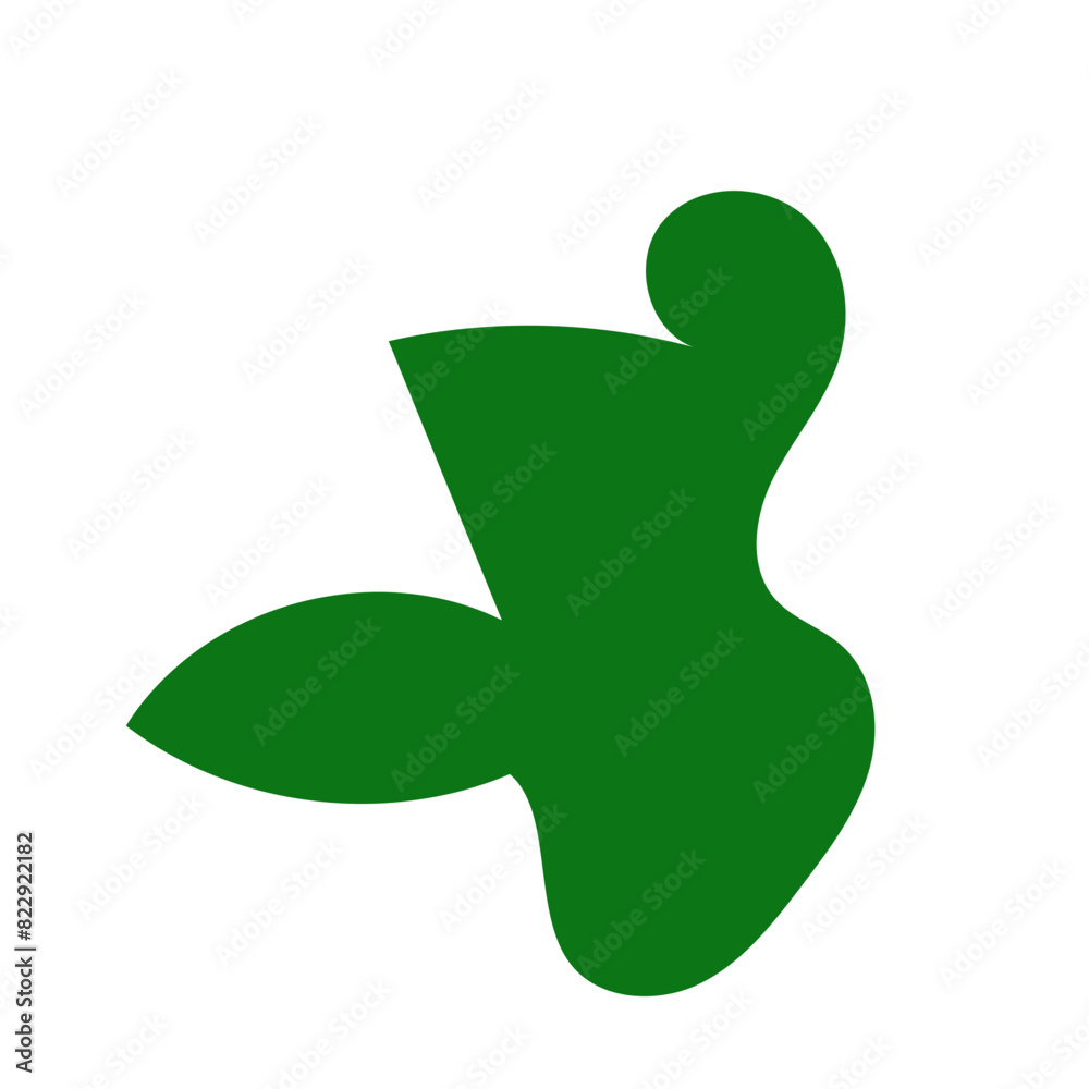 Fototapeta premium Green abstract shapes vector 