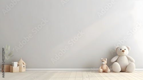 Cozy and Peaceful Children s Room with Plush Animal Toys and Natural Decor Elements