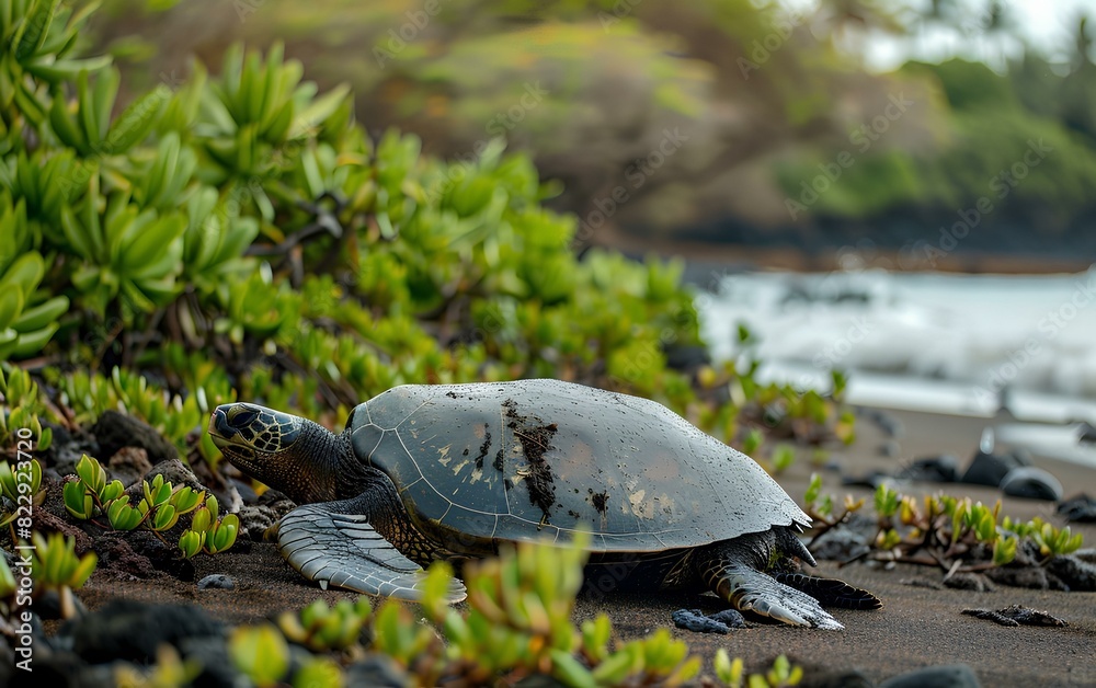 Obraz premium the turtles on the Galapagos islands are very cute