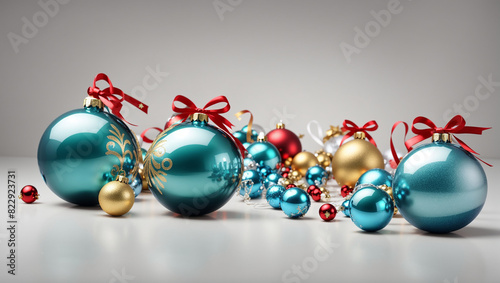 a variety of Christmas ornaments 