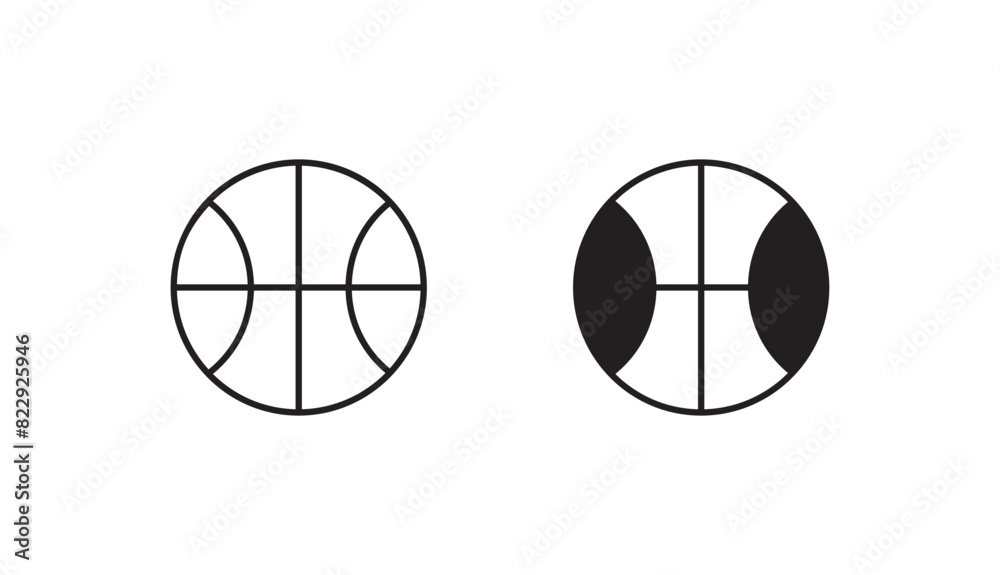 Fototapeta premium Basketball icon design with white background stock illustration
