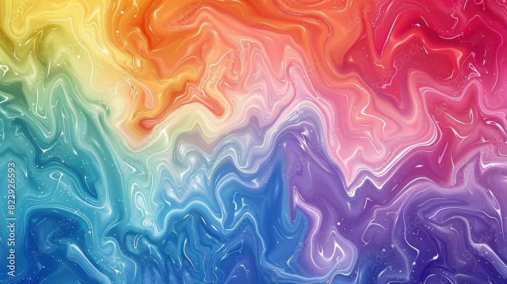 Fototapeta premium Mesmerizing background with a seamless rainbow pattern showcasing a spectrum of colors in artistic waves, ideal for creative and uplifting designs.