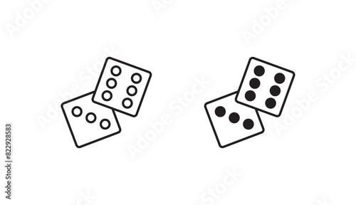 Dices icon design with white background stock illustration