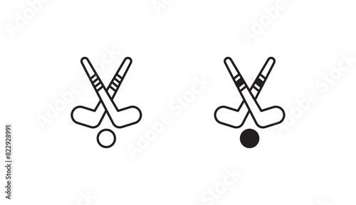 Photography Hockey icon design with white background stock illustration