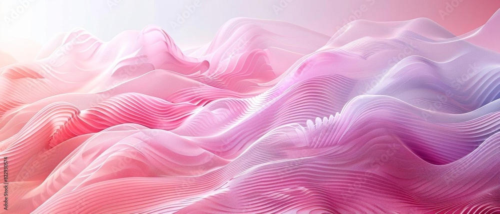 Fototapeta premium Create a seamless, high-resolution texture that looks like a mountain range with a subtle gradient from pink to purple.