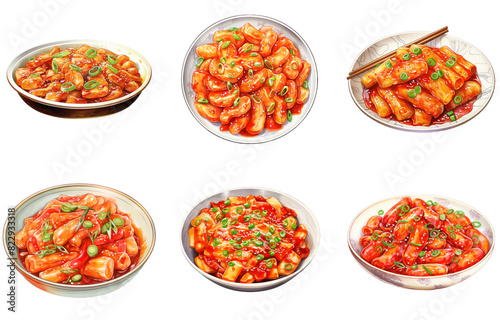 Tteokbokki Png Illustration Set