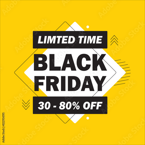 Black Friday Sale Store Banner Vector Element