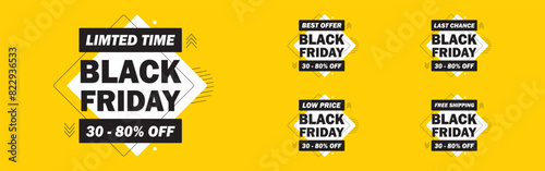 Black Friday Sale Store Banner Vector Element