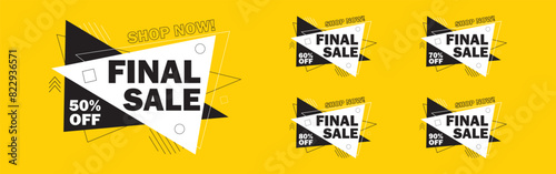 Final Sale Store Banner Vector Element