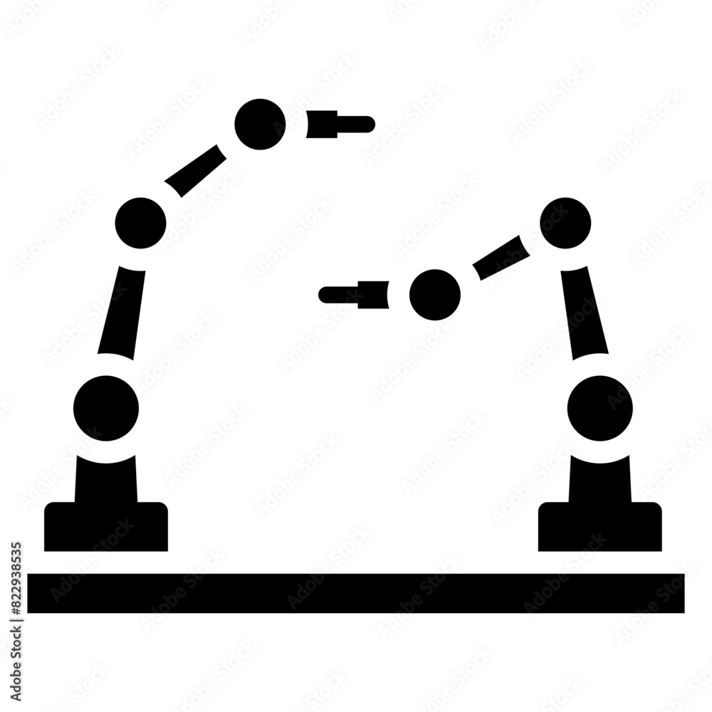 Industrial Robot glyph icon, related to industrial theme.use for modern concept, web and app development. Industrial Robot glyph icon, related to industrial theme.use for modern concept, web and app development.