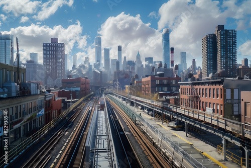 New York City  scenic shot  bustling city  metropolis  skyline