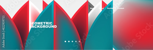 Colorful gradients with abstract geometric shapes. Vector Illustration For Wallpaper, Banner, Background, Card, Book Illustration, landing page