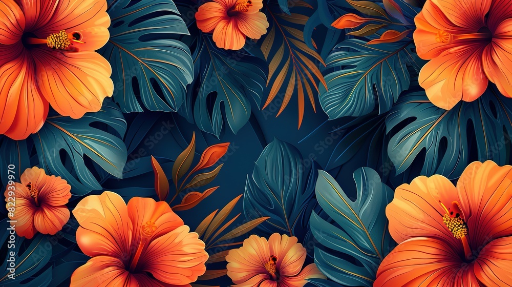 Minimalist Tropics: Seamless Floral Summer Vibes Minimalist Tropics: Seamless Floral Summer Vibes