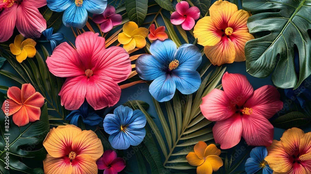 Effortless Elegance: Tropical Floral Seamless Pattern Effortless Elegance: Tropical Floral Seamless Pattern