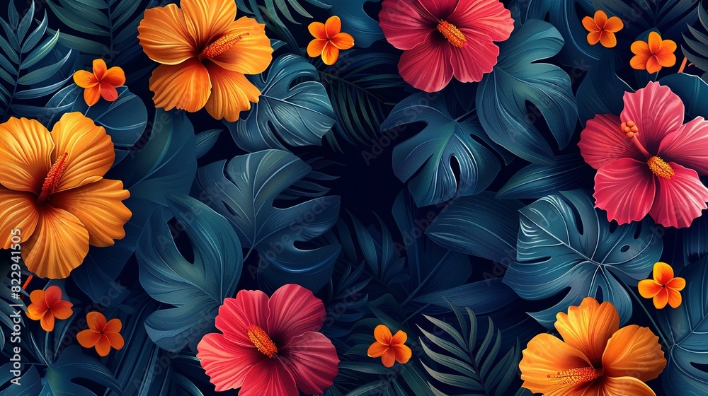 Clean & Chic Tropics: Simple Floral Seamless Pattern Clean & Chic Tropics: Simple Floral Seamless Pattern