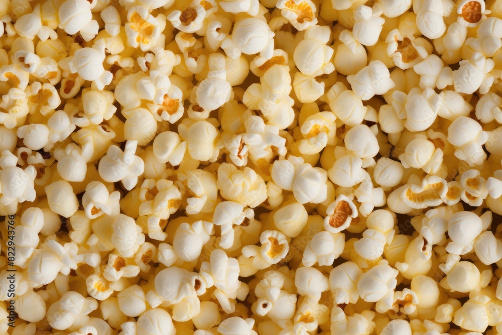 Seamless pattern with delicious popcorn, horizontal banner with endless texture. Cinema snack. Seamless pattern with delicious popcorn, horizontal banner with endless texture. Cinema snack.