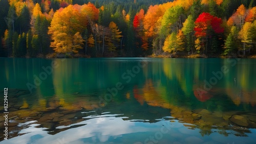 Tranquil Mountain Lake Enveloped in Soft Mist  A Scenic Escape  Green Lake Partially Frozen Over in Winter  A Serene Winter Wonderland  Vibrant Green Lake Between Mountains  A Nature Lover s Paradise 