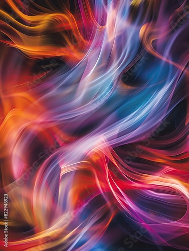 Abstract motion with colorful blurs and dynamic energy, capturing the essence of movement and vibrancy