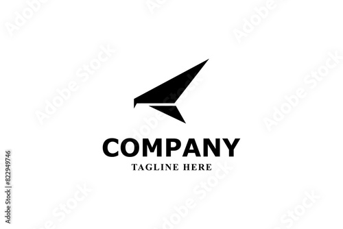 Free Download eagle folding paper modern logo - GFXLoad