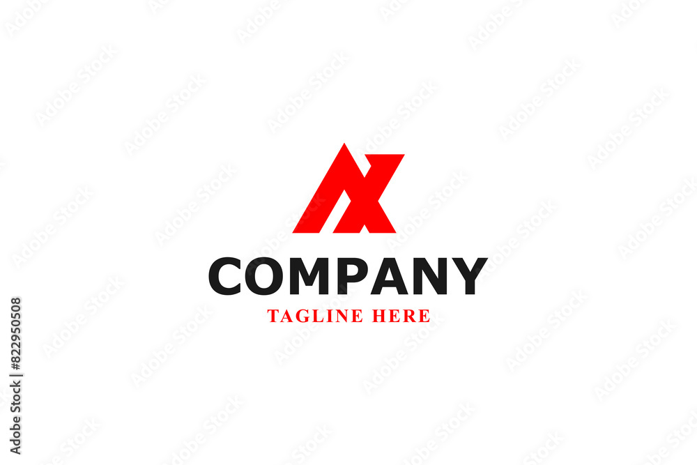 letter a and x red modern logo letter a and x red modern logo