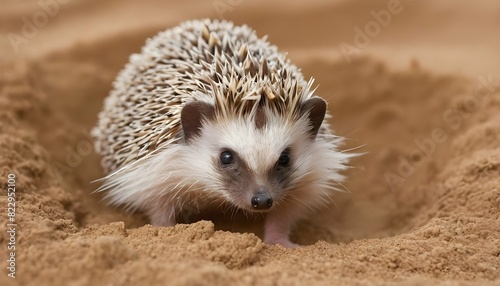 A Hedgehog Playing In A Sandbox Upscaled 7
