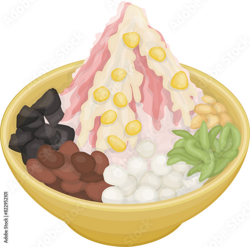 Malaysian Food Ais Kacang Illustration photo