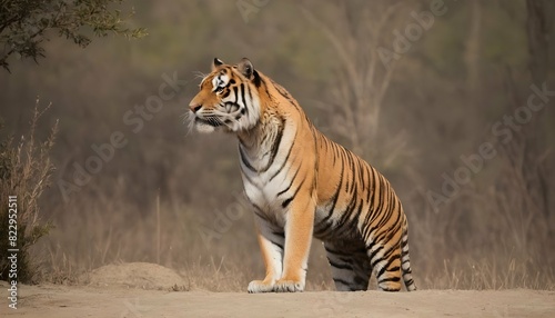 A Tiger Standing Watch Over Its Pride Upscaled 2