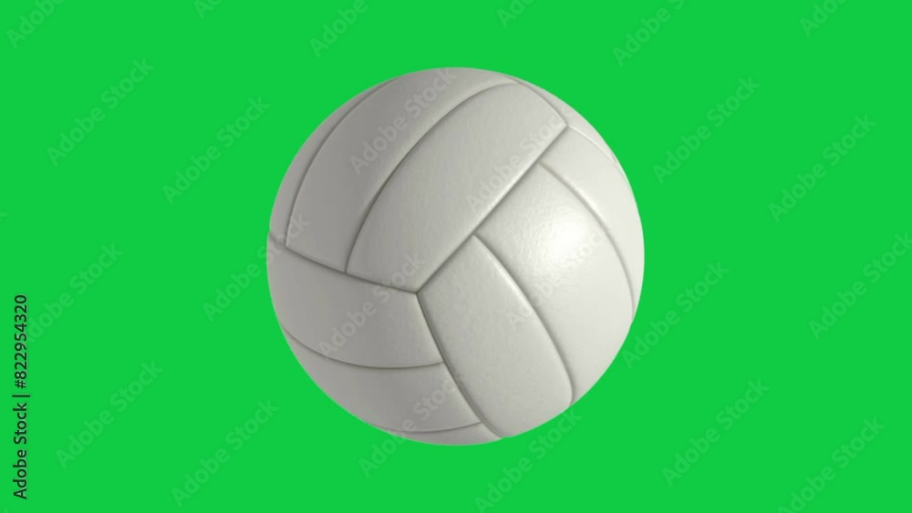 Volleyball ball isolated on green screen background. Animation video rolling from right volley ball. Volleyball ball isolated on green screen background. Animation video rolling from right volley ball.