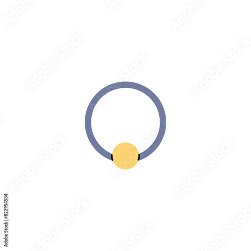 Vector icon of an elegant earring element for the nostrils and bridge of the nose